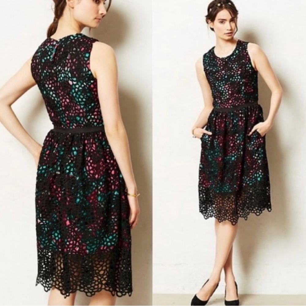 Anthropologie Wolven Terrace Garden Sheath Dress 6